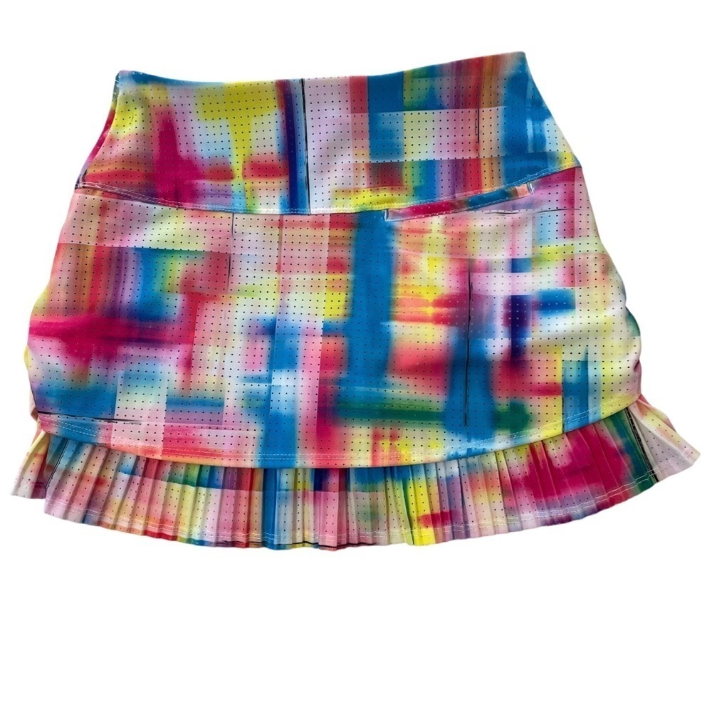 Lucky In Love Tropical Bliss Pleated Layered Tennis Skort Skirt Size XS NWT - Picture 2 of 8